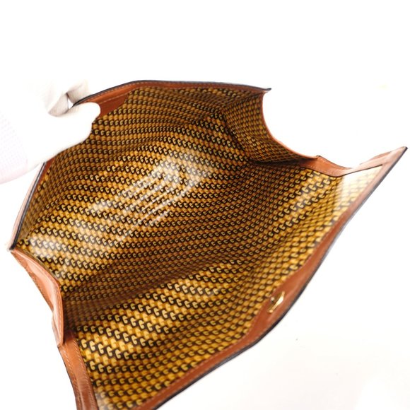 Vintage GUCCI GG Interlock Web Suede Leather Travel Toiletry Bag - Picture 7 of 9